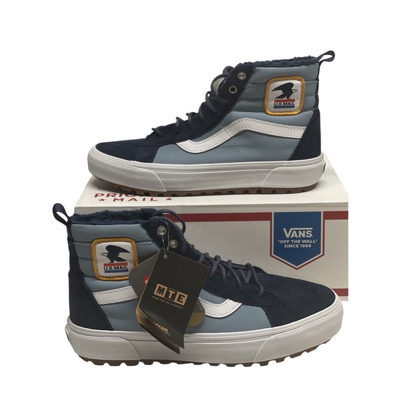 New Vans Sk8 Hi MTE USPS Dress Blues Sneakers US Post Office Mens 8.5 Women 10